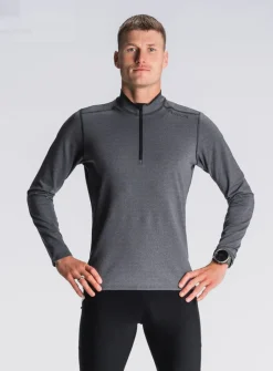 Fusion mens C3 zip neck dark grey