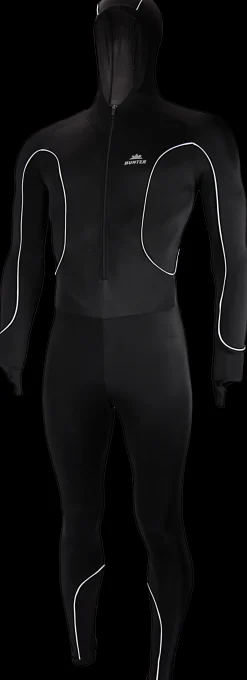 Hunter Speedpak lycra Pro met cap Zwart/Piping Wit