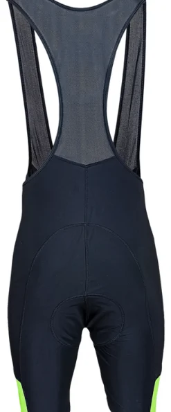 Rogelli wielerbroek Mondovi met bretels zwart/fluo
