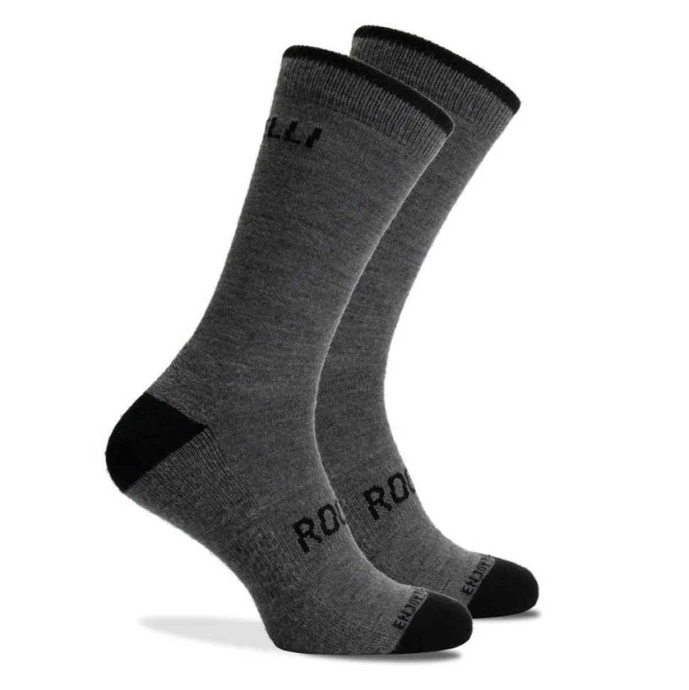 Rogelli wintersok merino wol grijs
