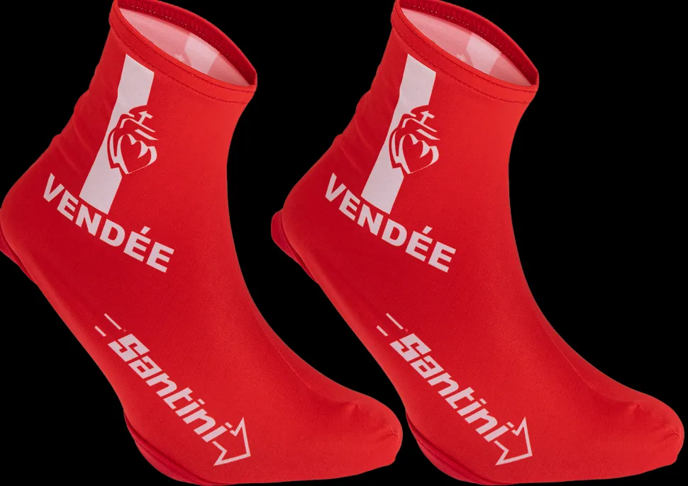 Santini lycra overschoen rood